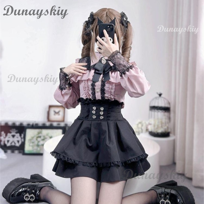 Anime Merchandise For Women - Jirai Kei Lolita Outfit Girls Long