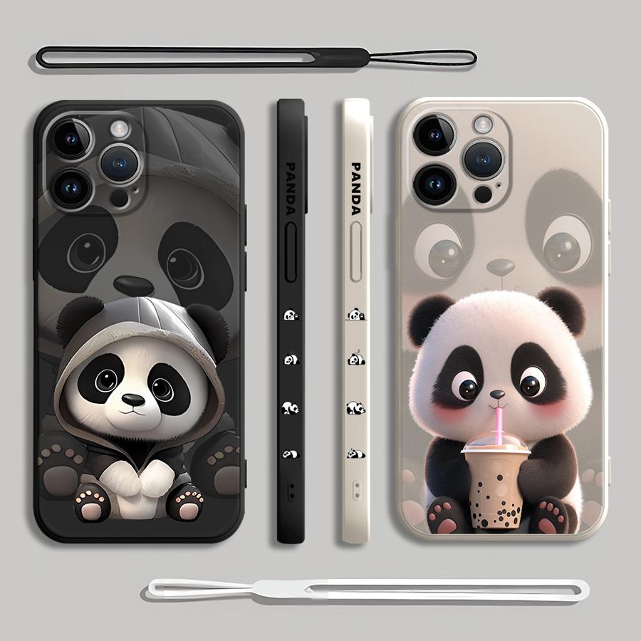 Cute Panda Phone Case for iPho - огляд і ціна Lanyard Anime Logo