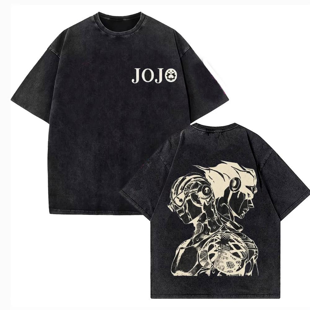 Vintage Washed TShirt Men JoJo - огляд і ціна Jojo Anime Merchandise
