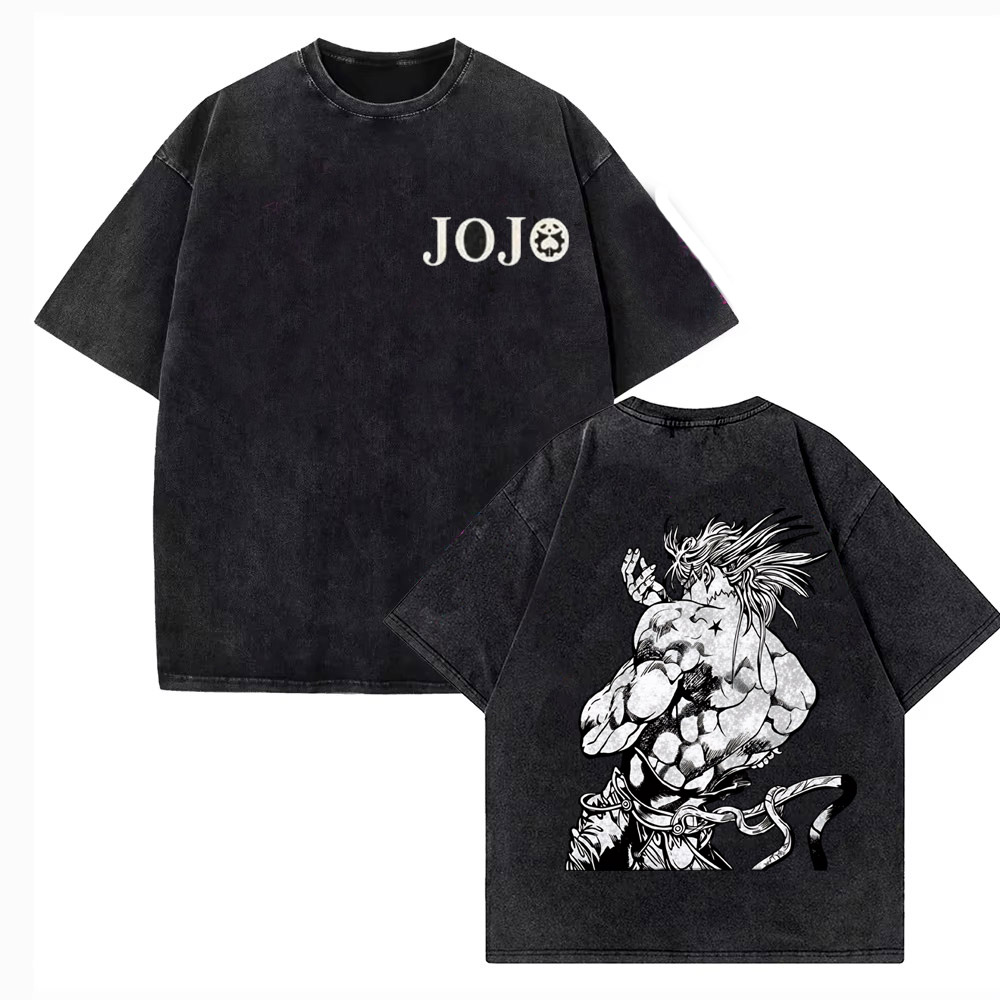 Vintage Washed TShirt Men JoJo - огляд і ціна Jojo Anime Merchandise